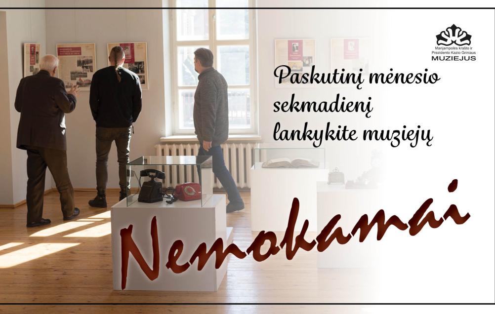 Lankykite muziejų nemokamai