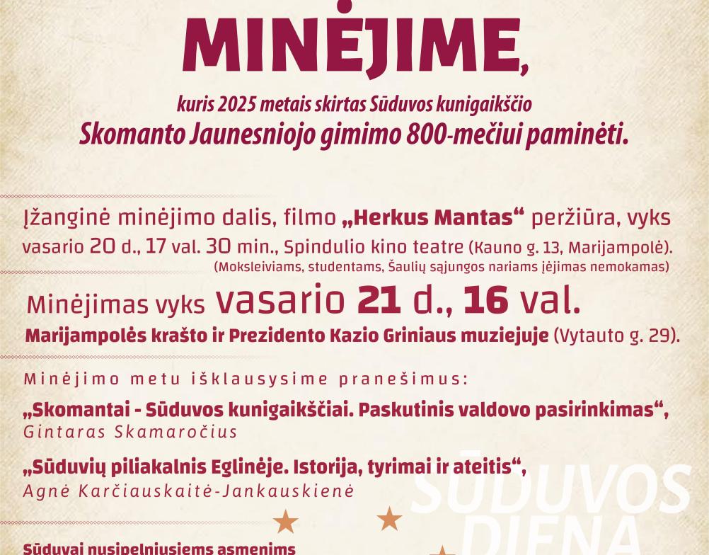 Sūduvos dienos minėjimas